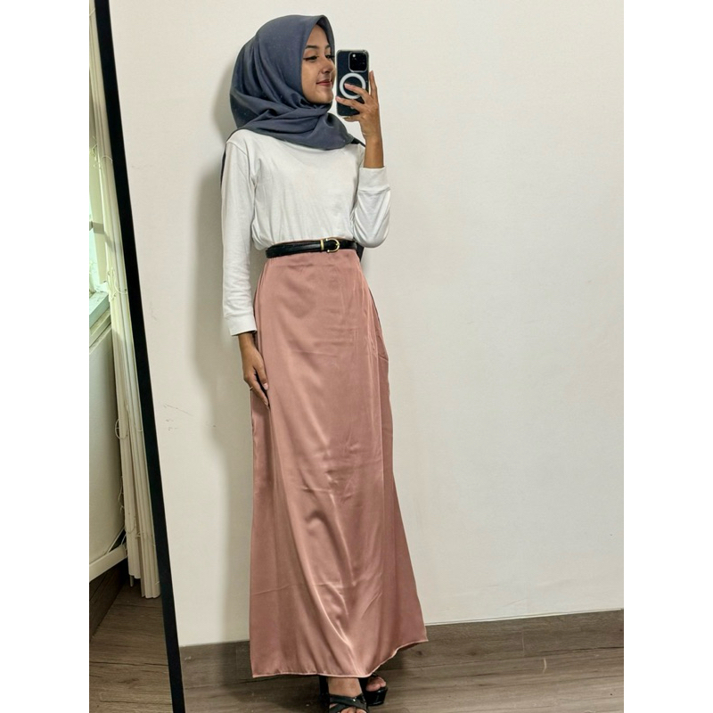 Anna Skirt | Silk Skirt | Loose Skirt | Rok Casual | Rok Kondangan | Rok Formal | A Line Skirt | Rok