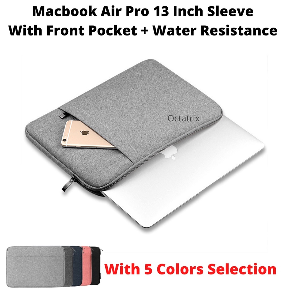 Tas Laptop Slim Premium Canvas Anti Air13 Inch Untuk Macbook  Tas Sleeve Macbook Waterproof For Mac 