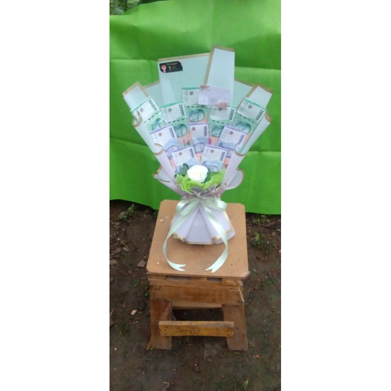 Bouquet uang 10 Lembar