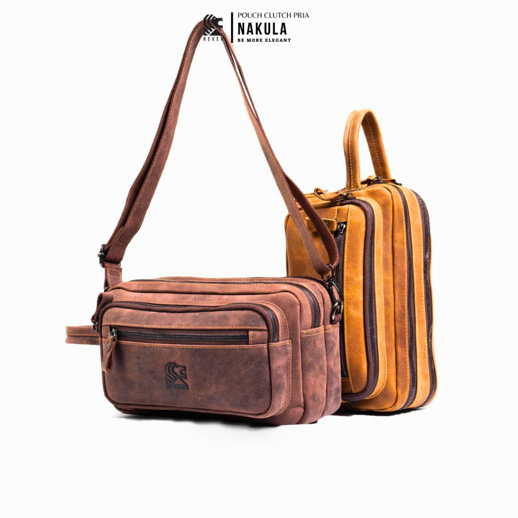 Handbag Clutch Pouch Reven Nakula Tas Tangan Pria Kulit