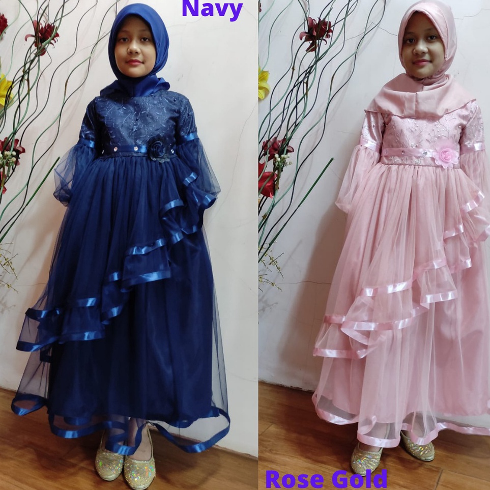 Diskon Promo  MODEL BARU ITSMECOLLECTION   BAJU PESTA ANAK  GAUN PESTA ANAK MUSLIM  GAMIS PESTA ANAK