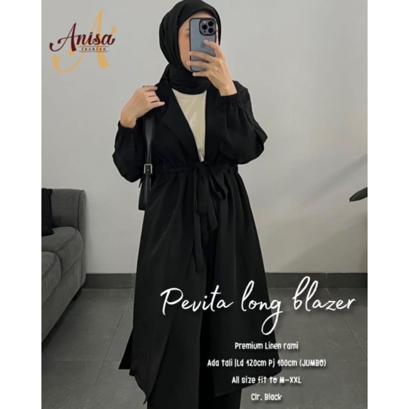PEVITA LONG BLAZER / BLAZER POLOS / BLAZER WANITA / CARDIGAN