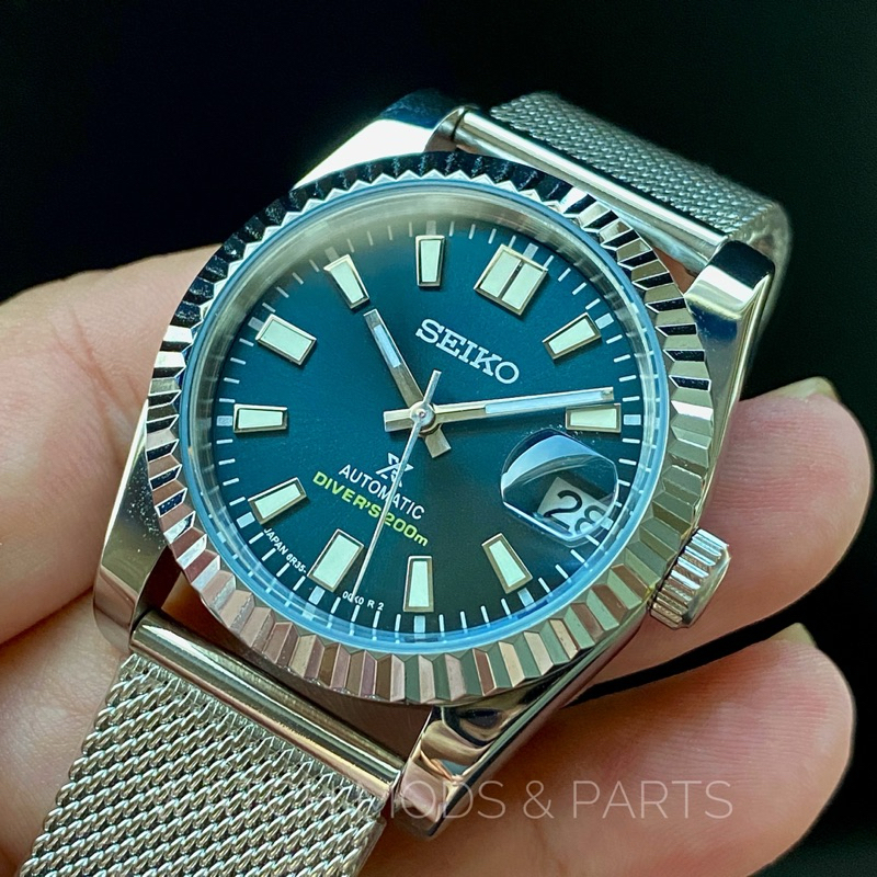 WMNP Seiko Mod Seiko Mod Datejust Flute Bezel 36mm