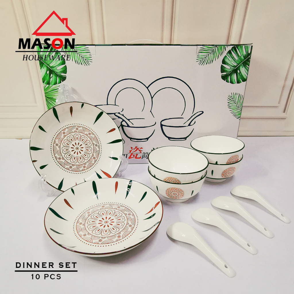 SET HAMPERS / DINING SET / DINNER SET / SET HAMPERS 10PCS MOTIF BOHEMIAN LIST