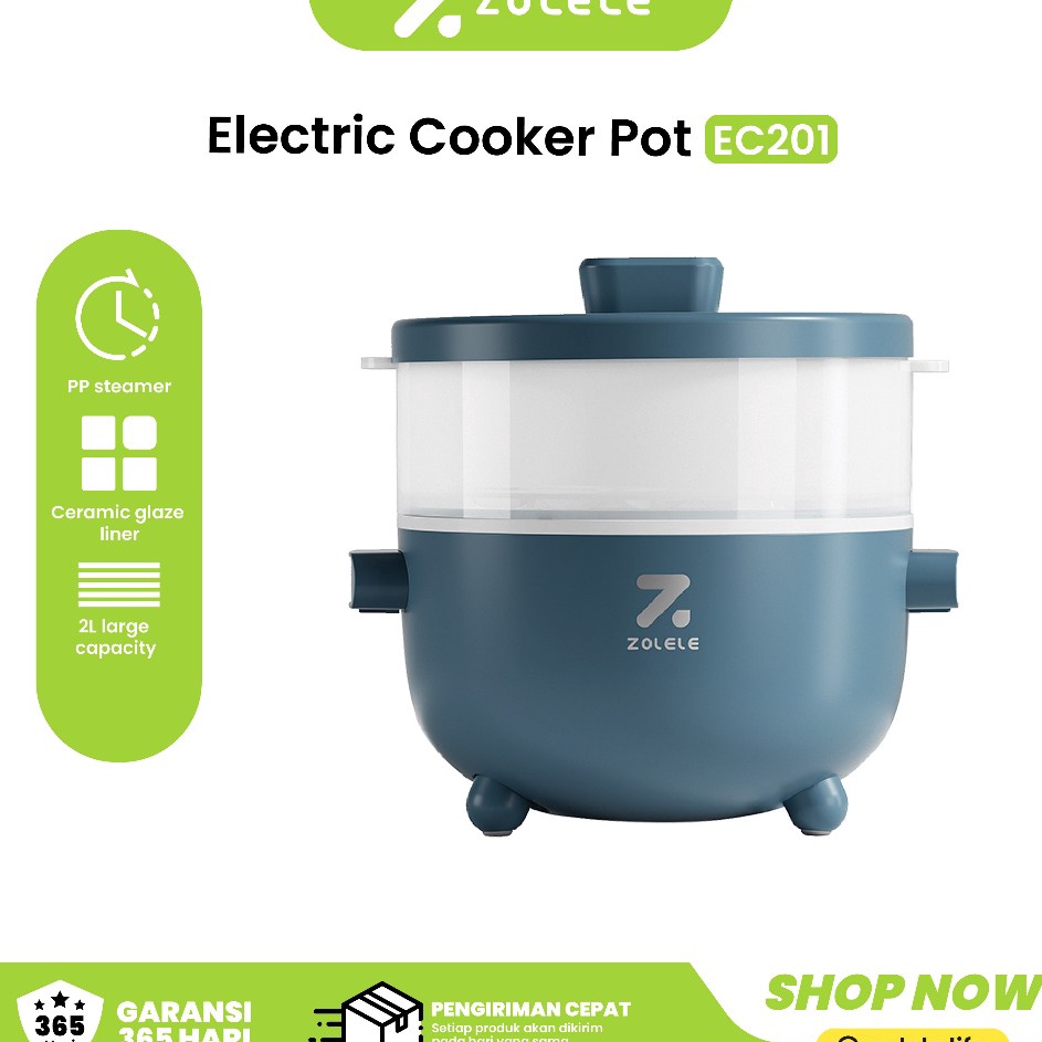ZOLELE EC21 electric cooker Panci Listrik Mini Fry Pan Hotpot