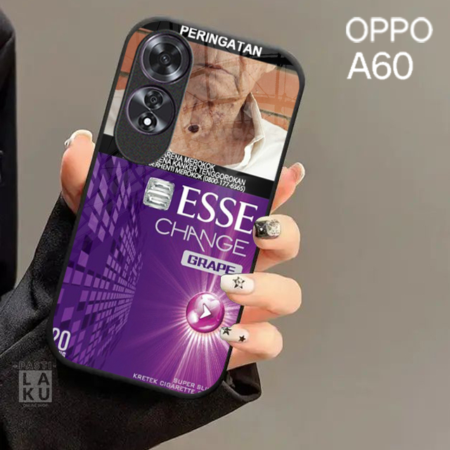 Softcase Glass Glossy Oppo A60 [SF169] Motif Rokok Casing Handphone Aksesoris HP Oppo Terbaru Case H
