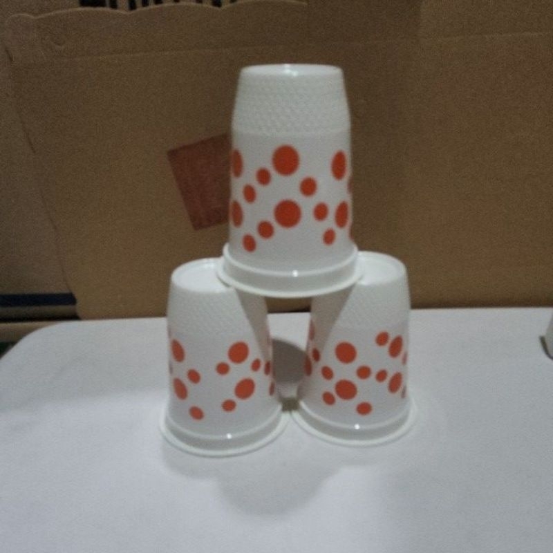 Cup Gelas Plastik Motif Polkadot