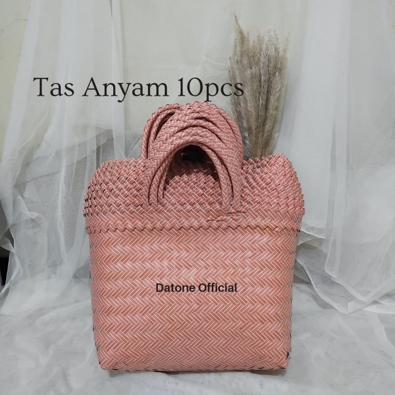 

Tas anyam soft pink isi 10pcs l