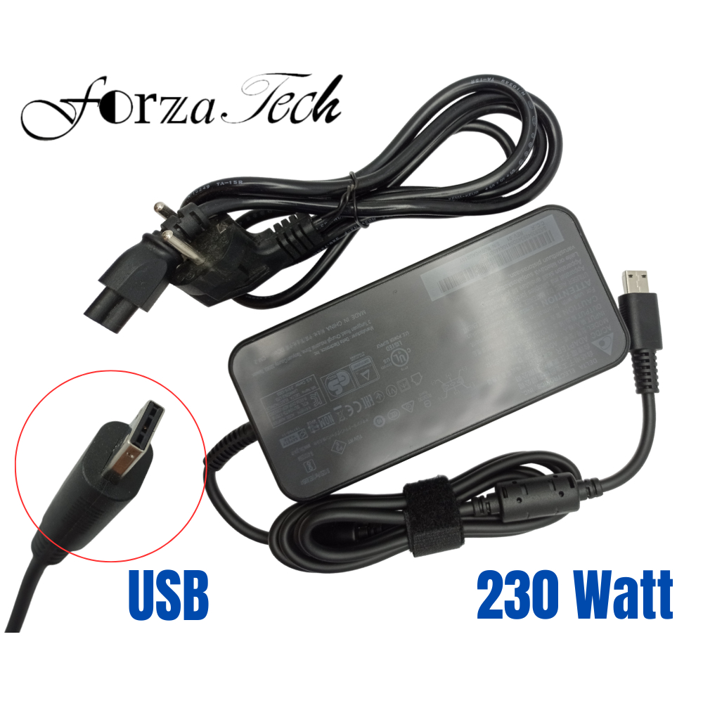 AC ADAPTER LAPTOP Delta 20V 11.5A ADP-230GB D For MSI GP66 Leopard 10UH/RTX3080 230W USB NEW