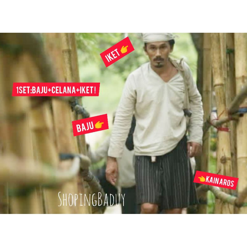 Baju pangsi  Baduy dalam (satu set)  /pakaian adat suku Baduy