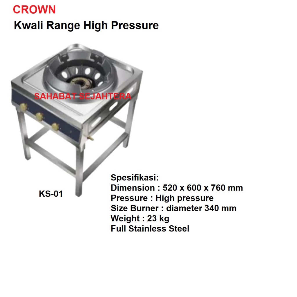 CROWN Kwali Range KS-01 Kompor High Pressure
