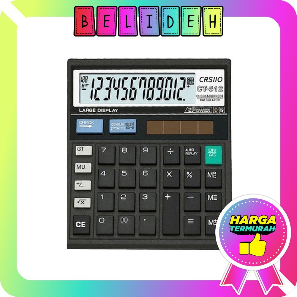

☛BELIDEH☚ 12 Digit Kalkulator Check / Kakulator Dagang Besar / Calculator CT 512 MURAH S020 R1101