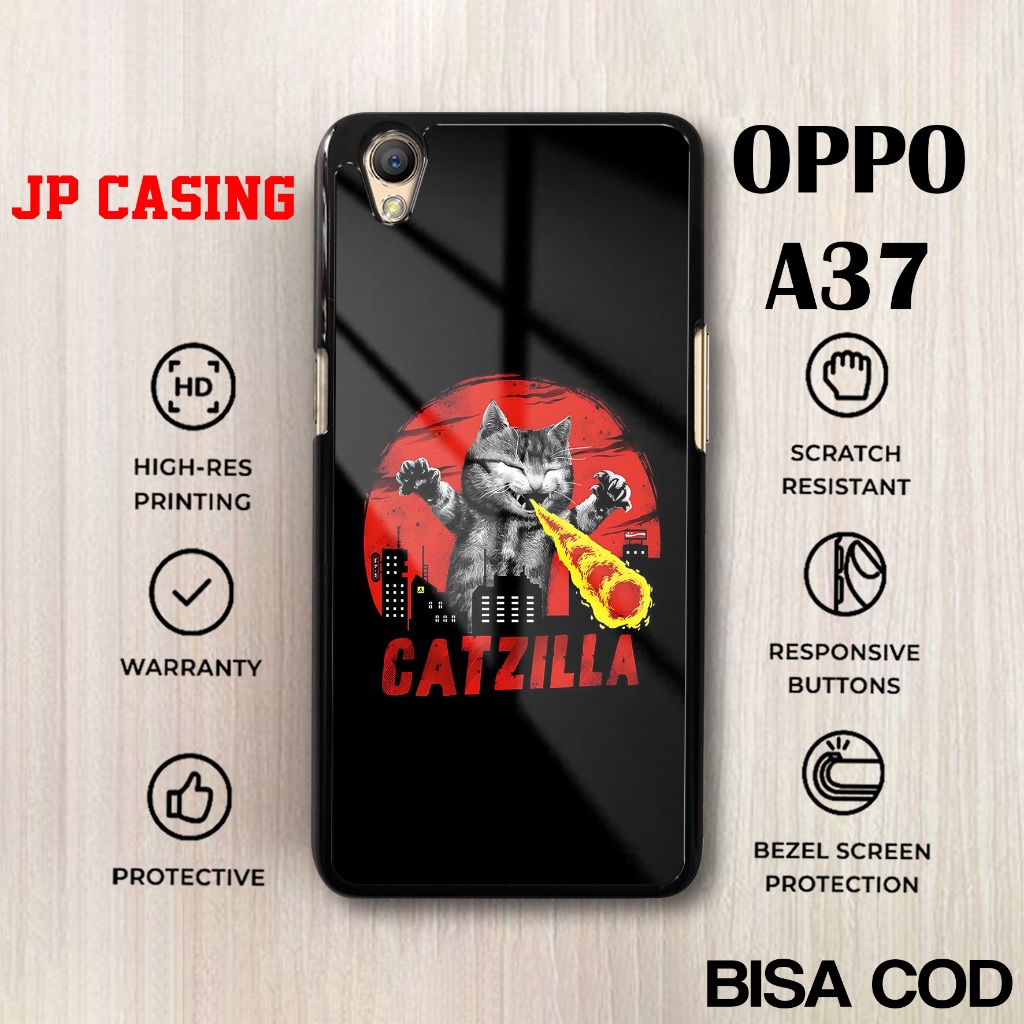 Case Oppo A37 Terbaru - Oppo A37 - Motif Cattzila Baru Cute - Hardcase Premium Glossy - Softcase Hp 