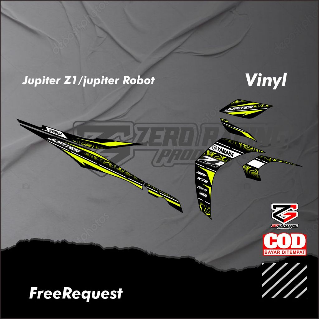 STIKER STRIPING VARIASI JUPITER Z1 - STIKER MOTOR JUPITER Z1 | STIKER JUPITER Z BURHAN | JUPITER Z R