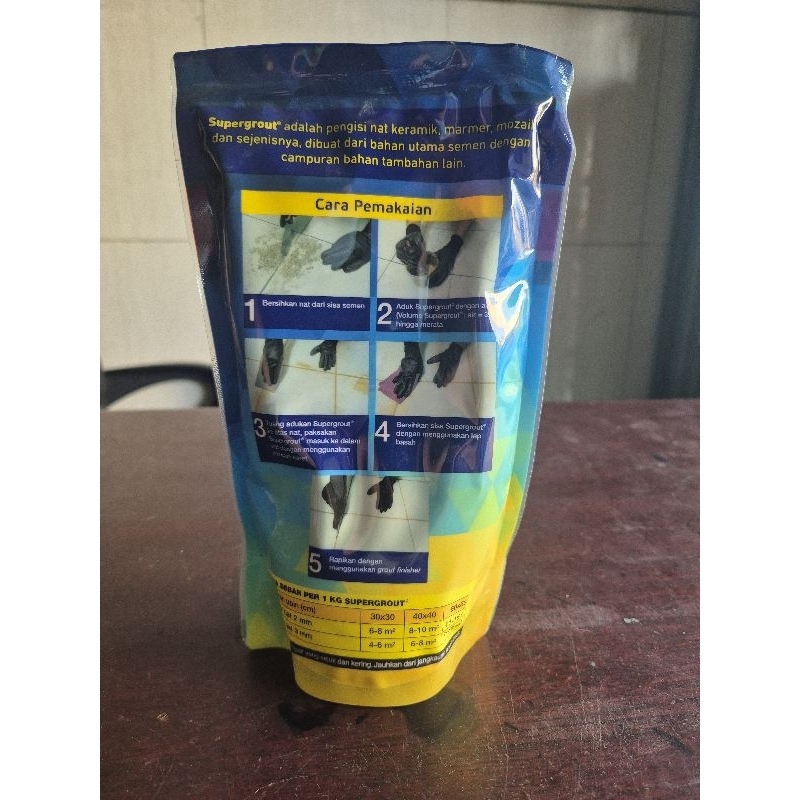 SUPERGROUT ISI NAT KERAMIK SEMEN AQUAPROOF 1KG 1 KG GRANIT GRANITE PUTIH HITAM