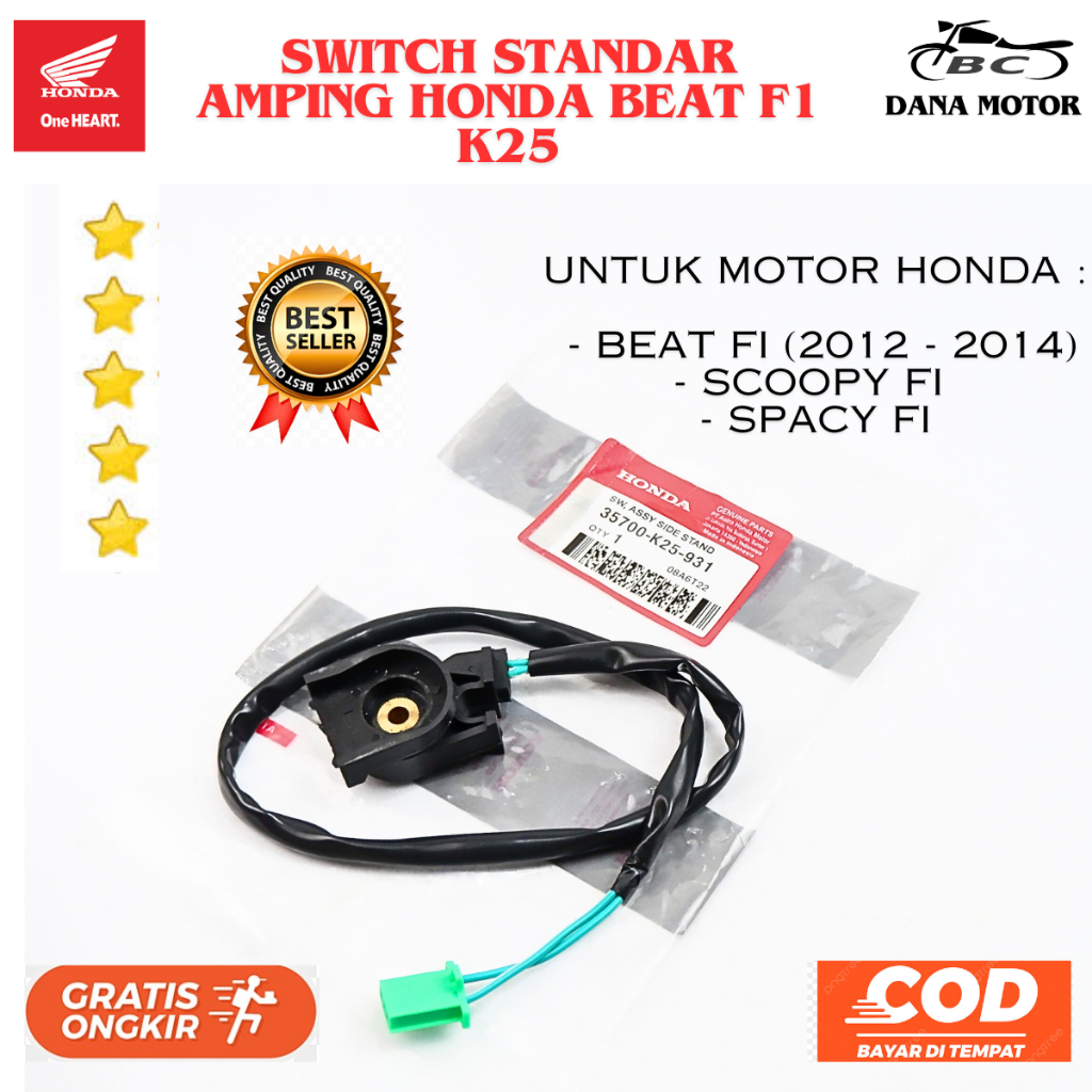 Swit standar Beat Fi Ori / Switvch Standar Samping Honda Scoopy Fi Original Premium - 35700-K25-931