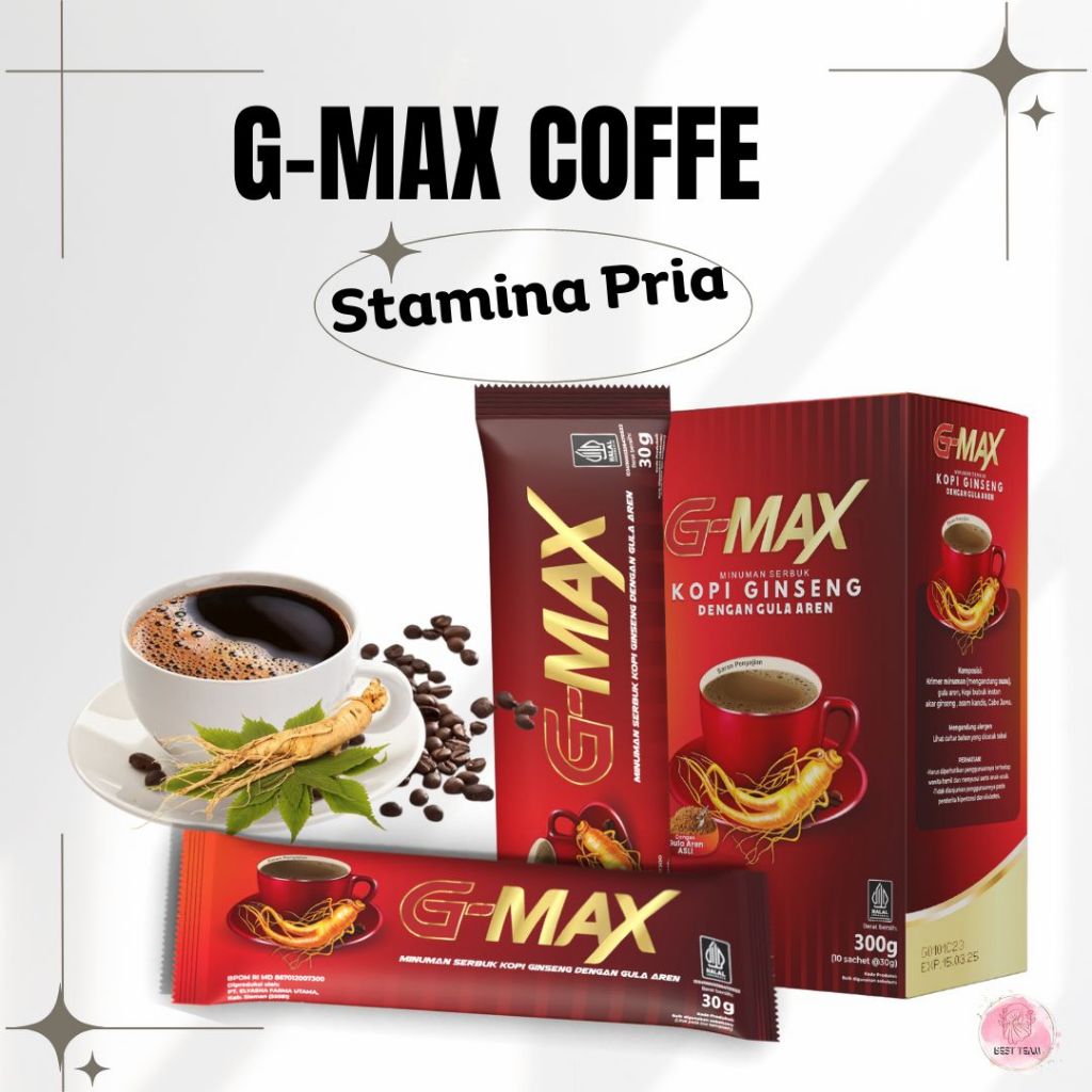 

KOPI EKSTRAK GINGSENG PENAMBAH STAMINA PRIA 1 BOX ISI 10 SACHET KOPI G-MAX 100% ORIGINAL