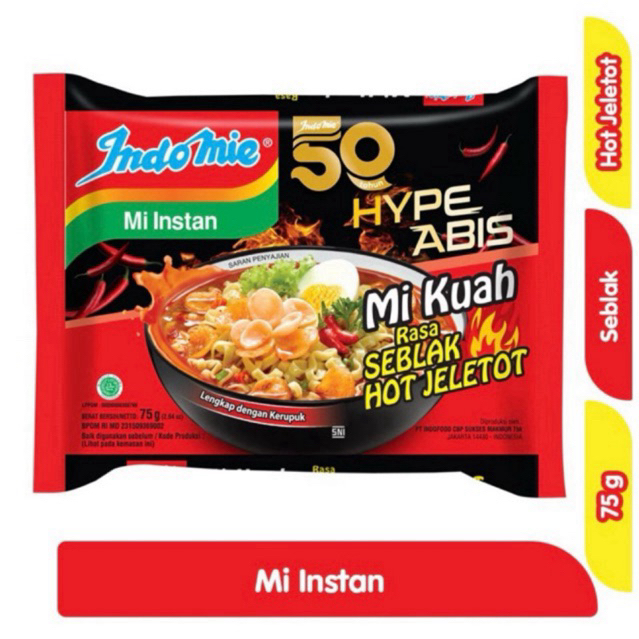 

[Termurah] Indomie Mie Instan Kuah Seblak Hot Jeletoto