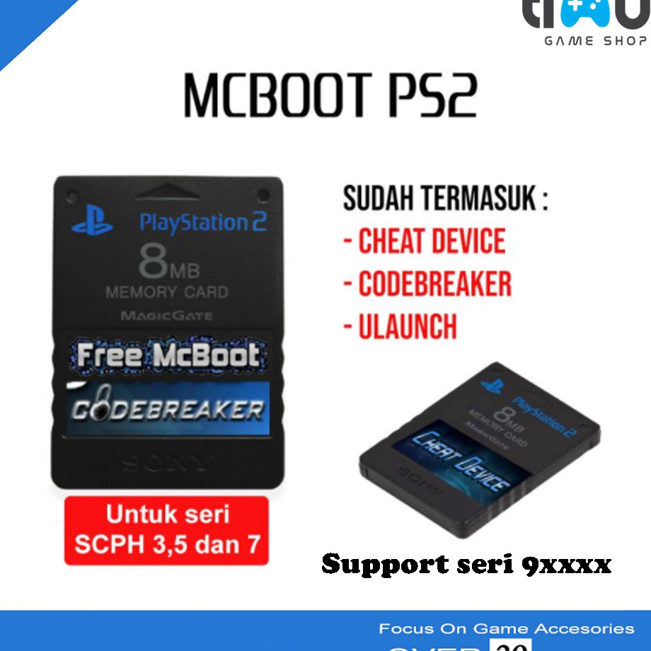 Memory Card MCboot Ulaunch MC PS2 Fat Slim Harddisk Seri 9