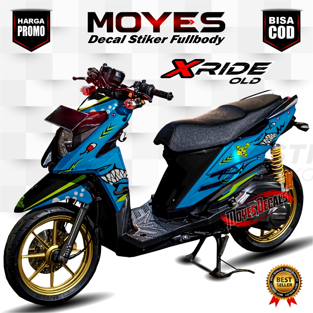 Decal Motor Xride Old - Stiker Motor Xride Old Fullbody Premium - Variasi Motor Xride Old SHARK