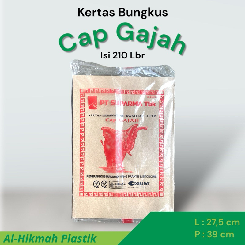 

Kertas Bungkus Cap Gajah isi 210 Lbr