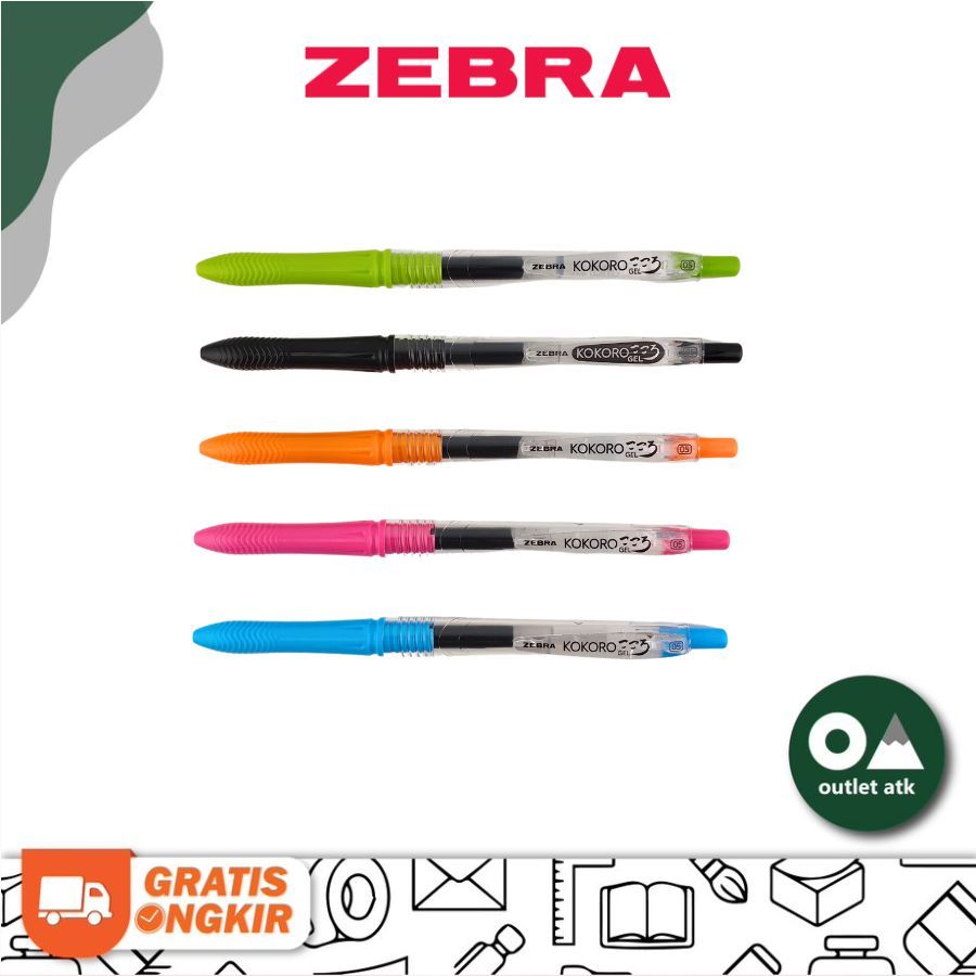 

Pulpen Cetek Gel Pen Zebra Kokoro Sweet 0.5mm Tinta Hitam Black Satuan