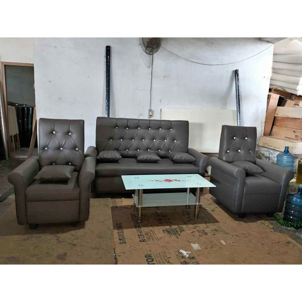 Sofa Tamu Minimalis Kursi Mewah Sofa 311 Kulit Sofa set Meja BATAM