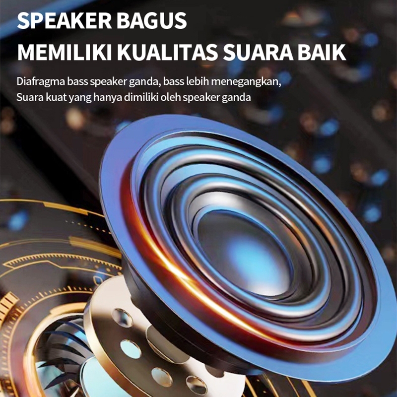 CUCI GUDANG Speaker Bluetooth Karaoke 2Mic 1 set Karaoke Speaker Sound Bluetooth Super Bass aktif