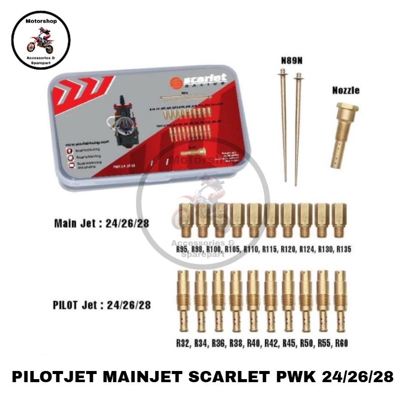 spuyer powerjet main jet pilot jet jarum skep nozzle karbu pwk 24 26 28 30 32 34 / mainjet pilotjet 