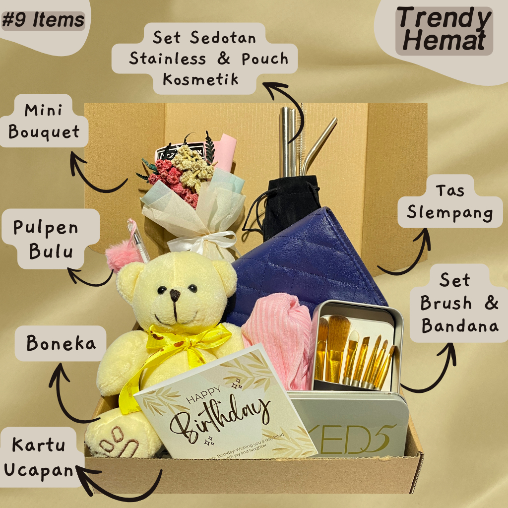 Paket Kado Hemat Cewek/ Hadiah Unik / Kado Wanita Ulangtahun /Anniversary/Wisuda