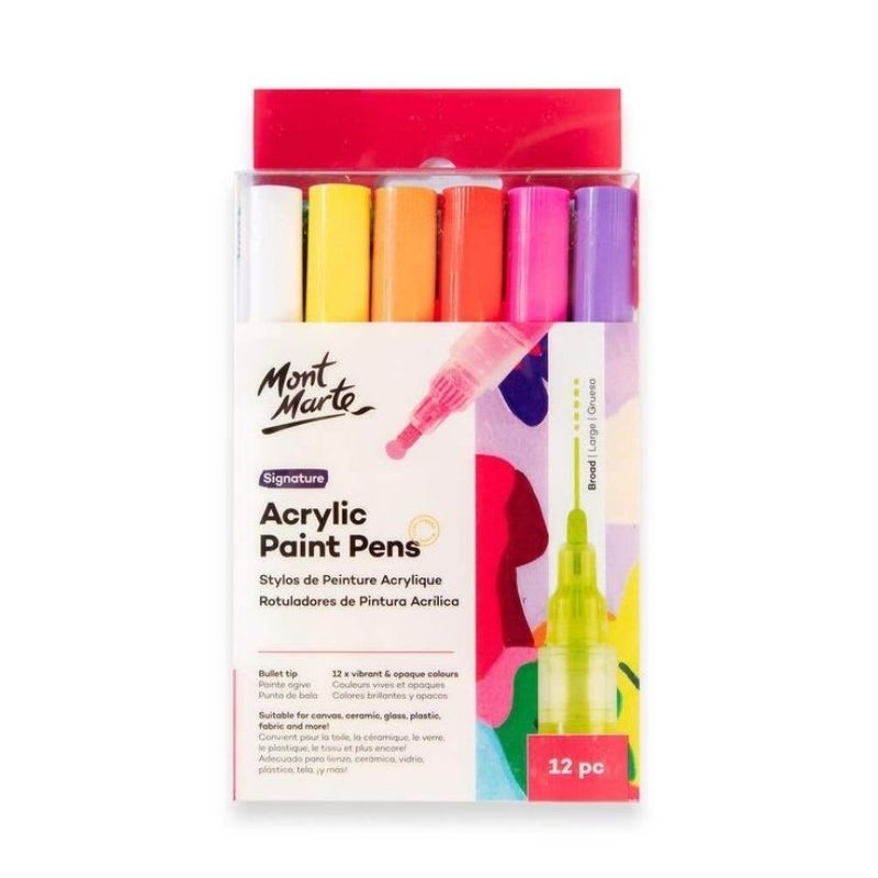 

Mont Marte Acrylic Paint Pens 12pc | Spidol Acrylic