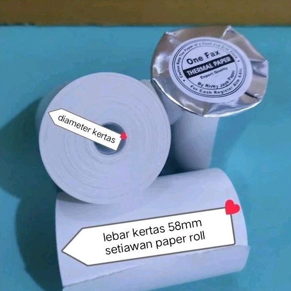

Kertas kasir thermal 58x40mm corelles 10 roll