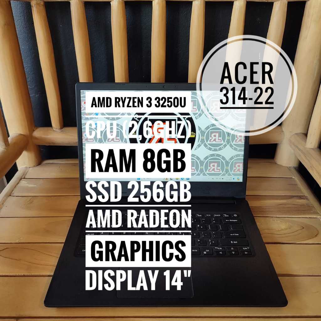 Laptop Acer Aspire A314-22 Ryzen 3 Ram 8GB Ssd 256GB