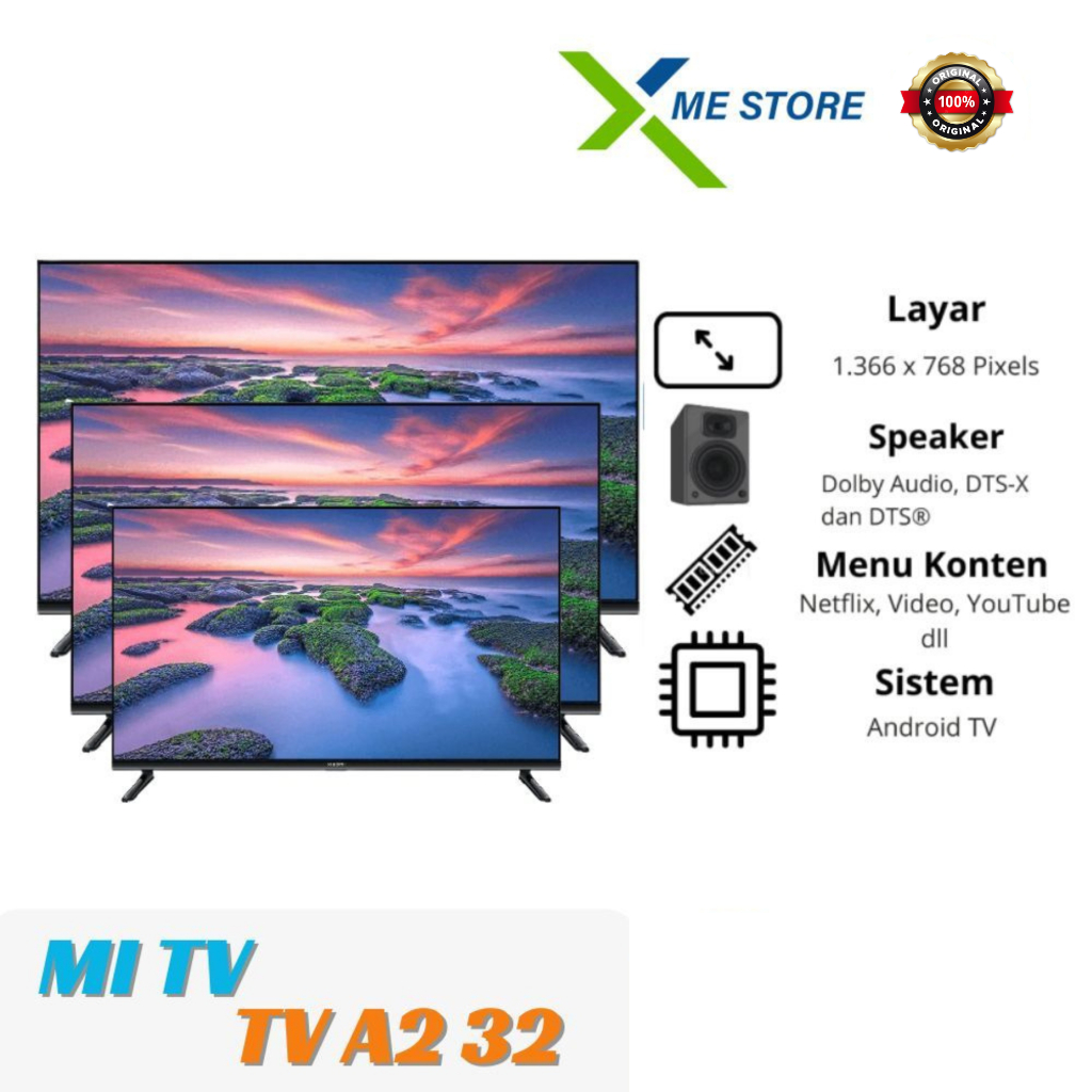 Mi LED Android TV 32" Mi TV A2 Dolby Audio L32M7 Smart Android 11