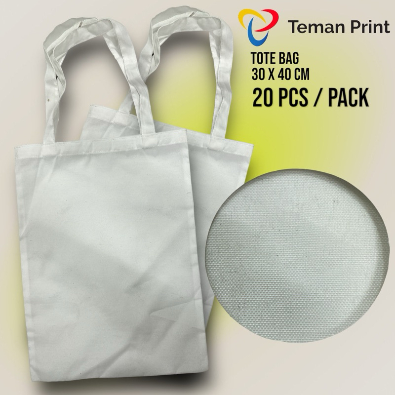 Tote Bag / Tas Belacu Putih Polos Untuk Sablon DTF