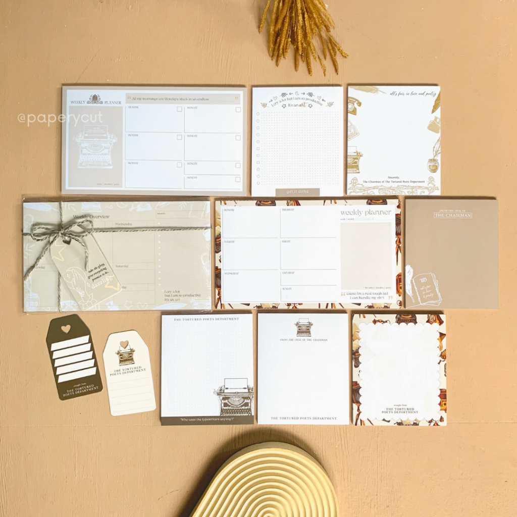 

Memo Hang Tag Note Pad Planner TTPD Taylor Swift