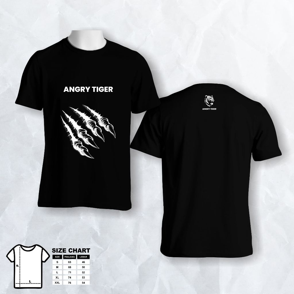 Kaos 3D Premium Cakar Harimau kaos pria wanita tshirt wanita tsirt pria nyaman adem kain enak gambar