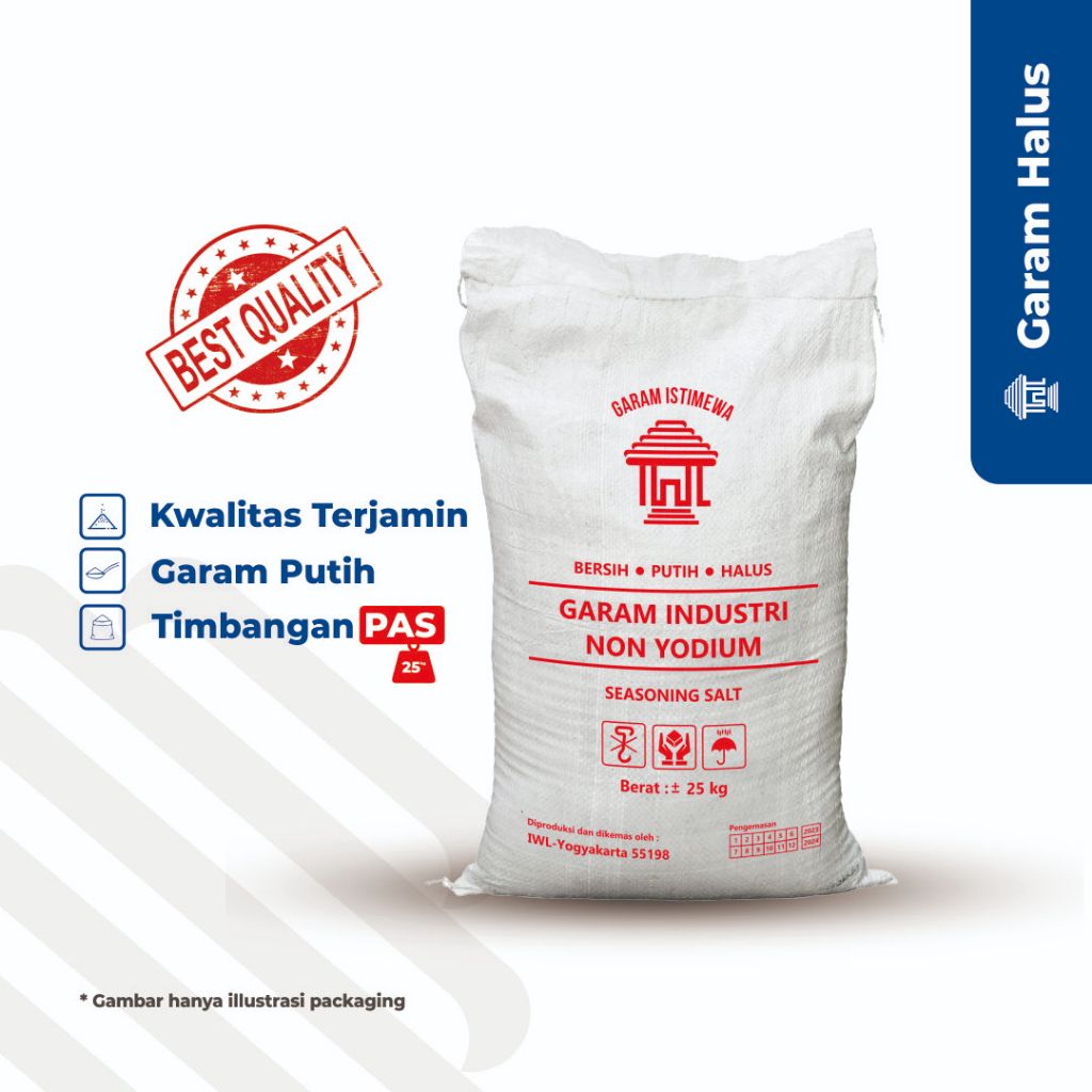 

GARAM INDUSTRI HALUS 25 KG - NaCL 98%