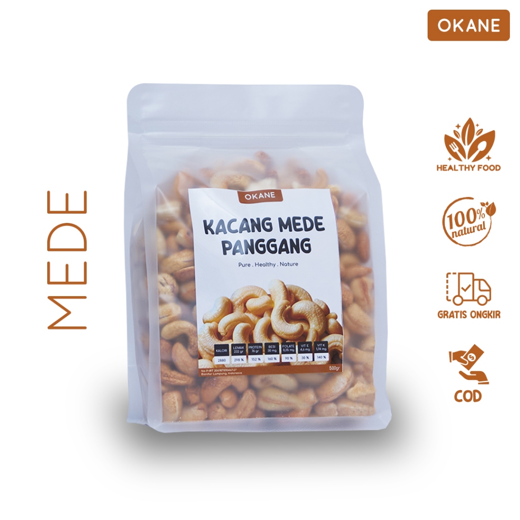 

Kacang Mede panggang Okane 500 gr / Kacang Mete Panggang / Roasted Cashew