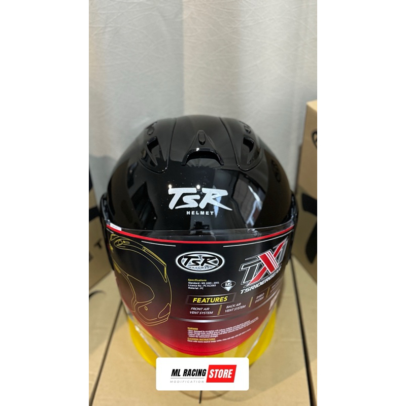 HELM/HELMET POLOSAN TSR RAM 3/TSR TX1 GLASSBLACK NEW / HELMET HALF FACE TSR COPY TSR RAM 4