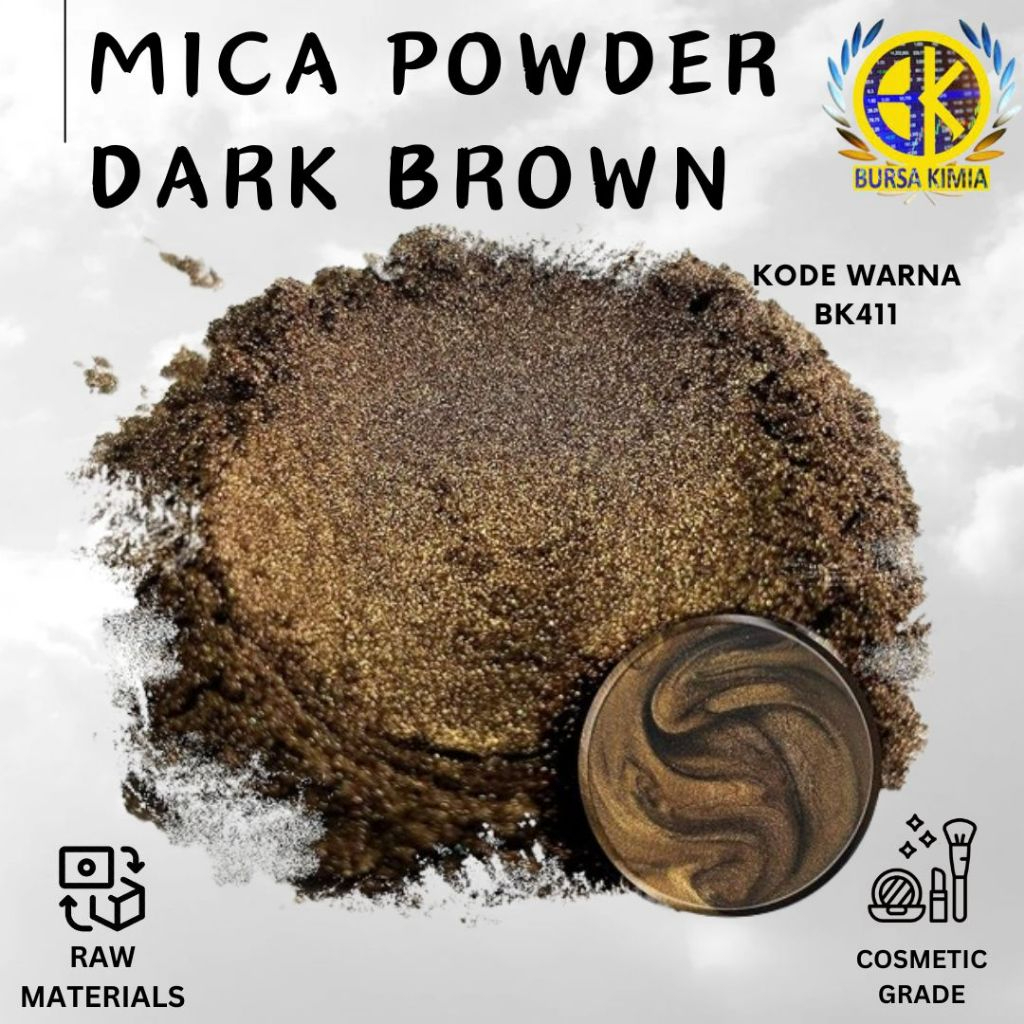

Mica Powder Dark Brown 1 KG Mika Bubuk Pewarna Resin Kosmetik Clay DIY