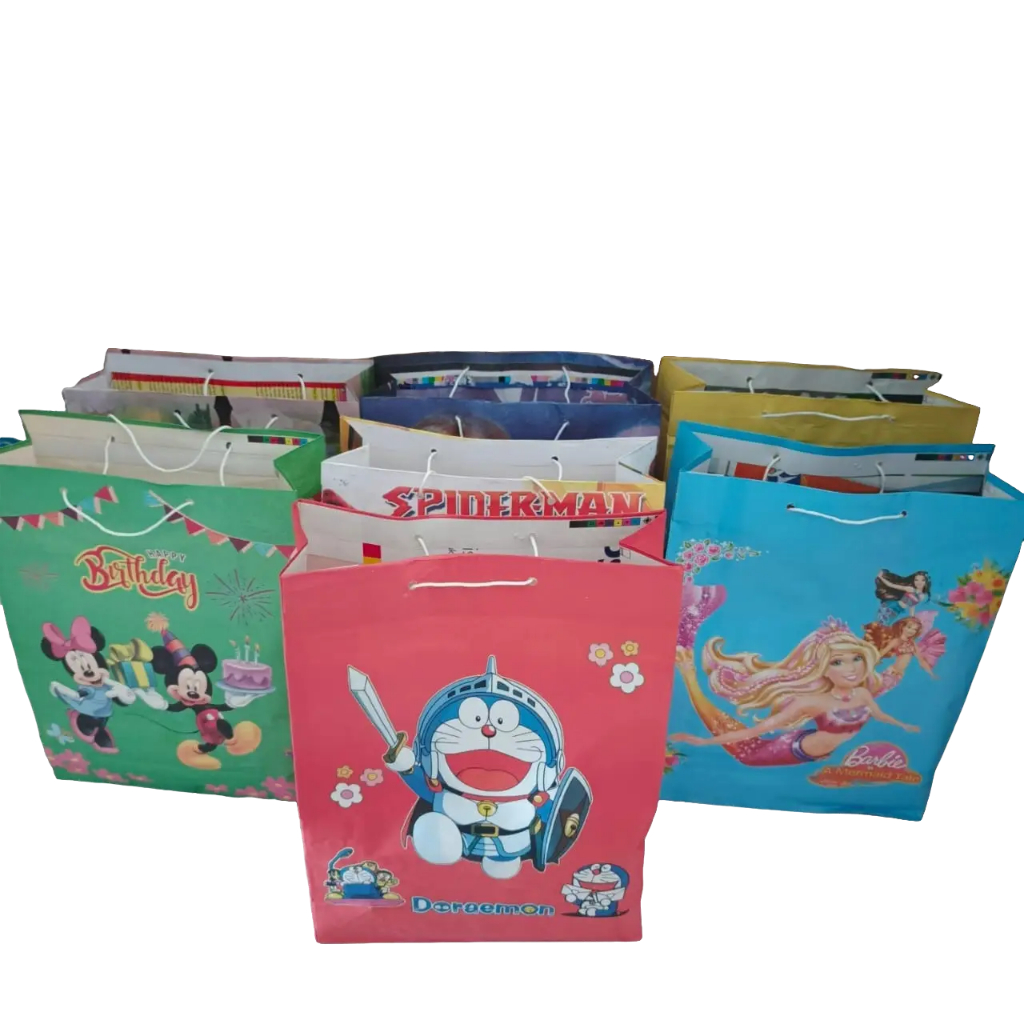 

Tas Snack Karakter Murah 20×28cm / Paper Bag / Tas Kertas Ultah / Tas Kado (10lmbr)