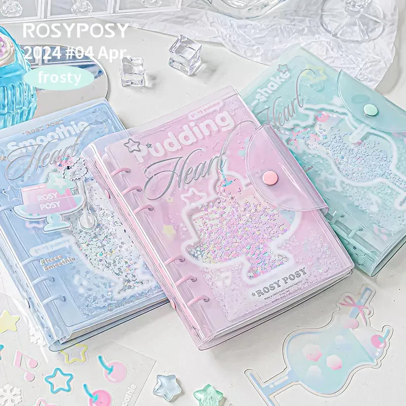 

MINKYS Summer ice Cream Binder Notebook Planner Yearly Daily Weekly Agenda Book Photo Book Kawaii School Stationery