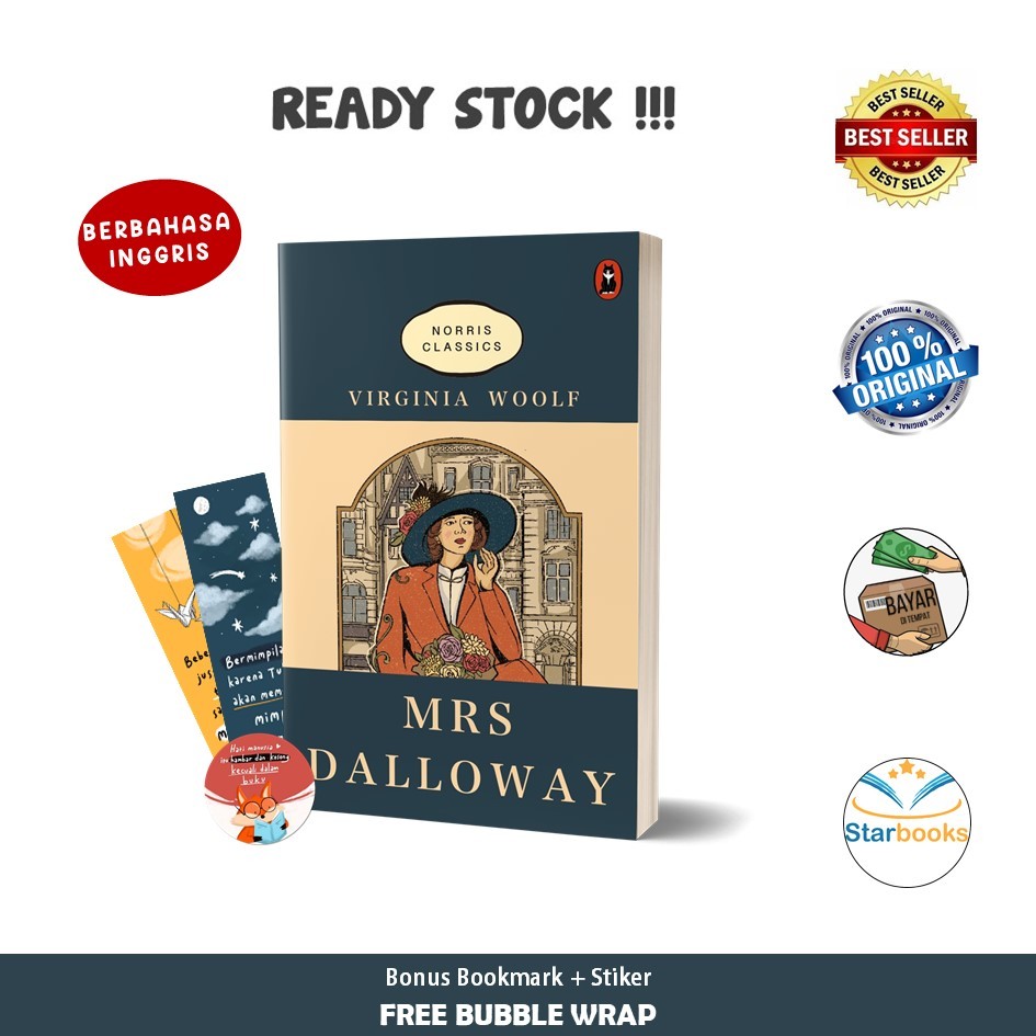 Buku Mrs Dalloway By Virginia Woolf - Norris (Novel Inggris)