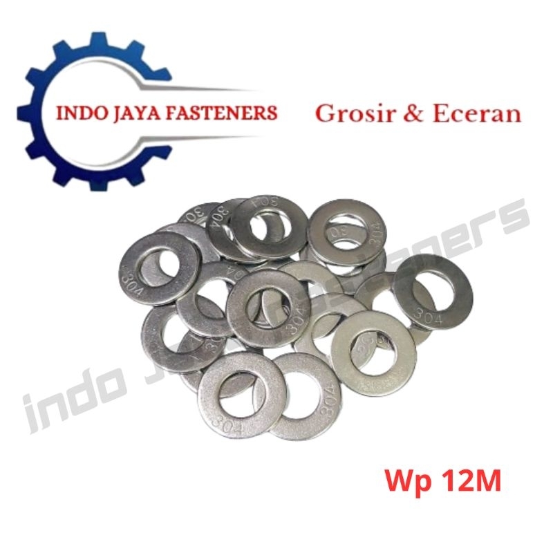 10PCS Ring Plat 12M Stainless Steel Baut 17