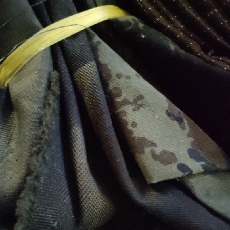 KAIN KILOAN KATUN DENIM JEANS PRINTING MOTIF TENTARA