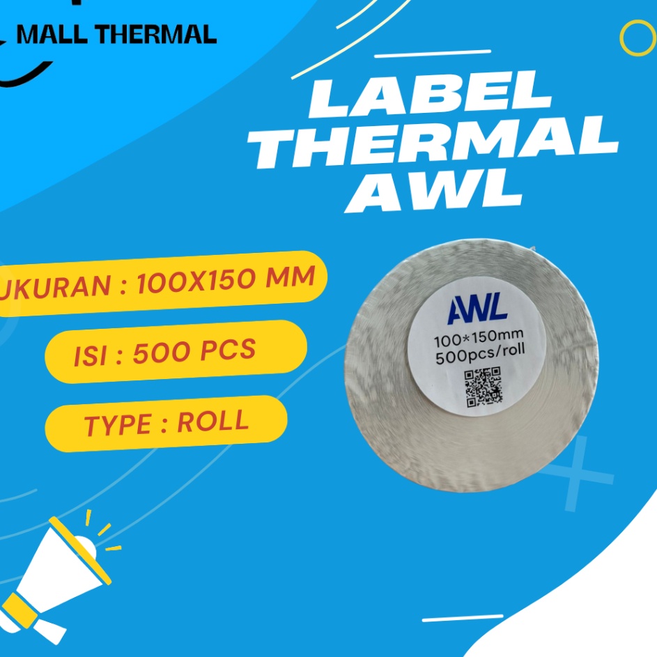 

Kirim Langsung LABEL THERMAL AWL UK 1X15 MM ISI 5 STICKER BARCODE RESI