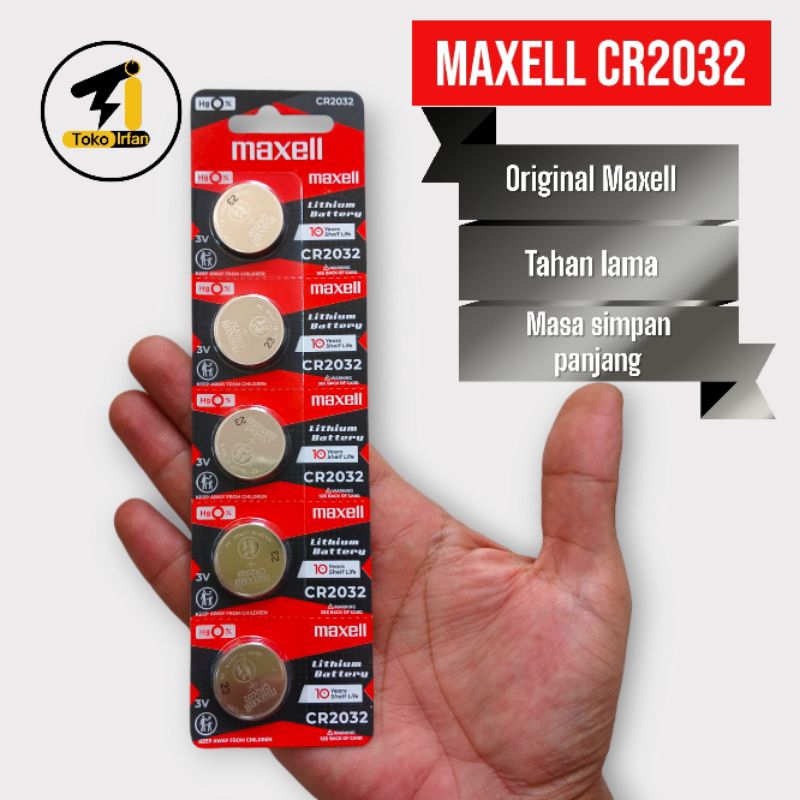 BATERAI MAXELL CR2032 ORIGINAL LITHIUM BATTERY 3 VOLT CR 2032 ASLI ORI