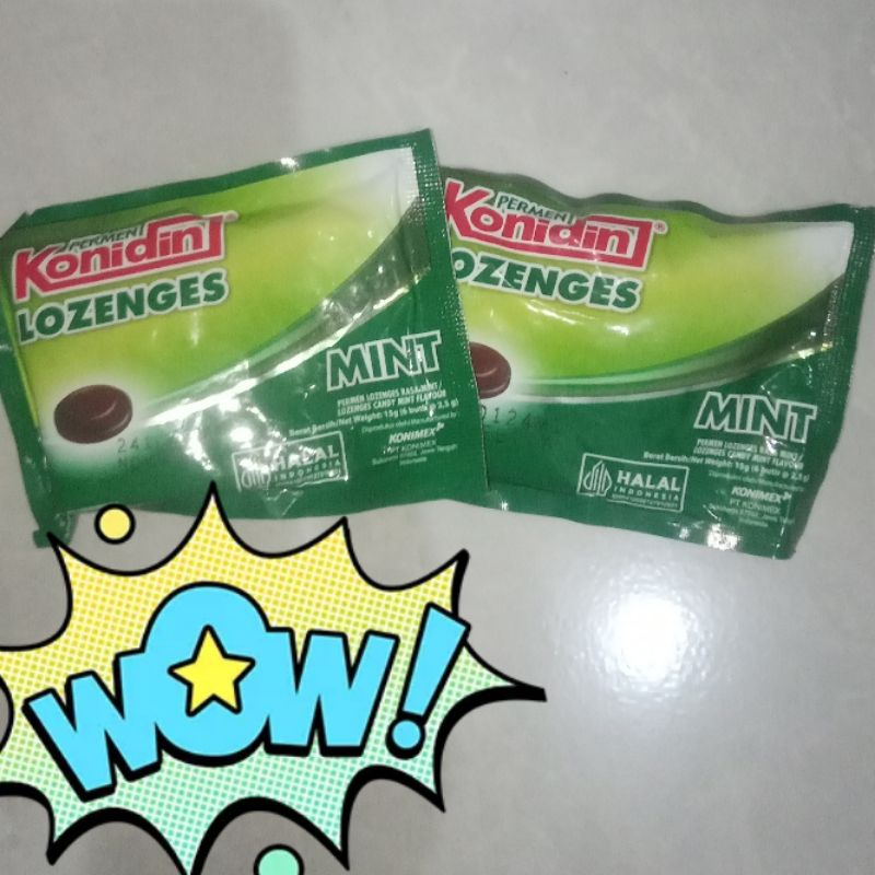 

Konidin Lozenges Mint 15gr (6butir)