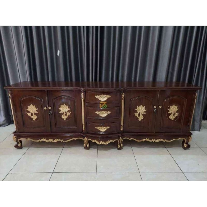 bufet kayu jati, bufet spanyol kayu jati, bufet tv Spanyol kayu jati, bufet tv kayu jati, meja tv ka